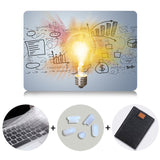Laptop Case For Apple Macbook Air Pro Retina 11 12 13 15 Touch bar Light Bulb Printed Cover for mac book 12 inch Hard Case