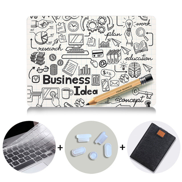 Laptop Case For Apple Macbook Air Pro Retina 11 12 13 15 Touch bar Light Bulb Printed Cover for mac book 12 inch Hard Case