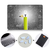 Laptop Case For Apple Macbook Air Pro Retina 11 12 13 15 Touch bar Light Bulb Printed Cover for mac book 12 inch Hard Case