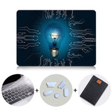 Laptop Case For Apple Macbook Air Pro Retina 11 12 13 15 Touch bar Light Bulb Printed Cover for mac book 12 inch Hard Case