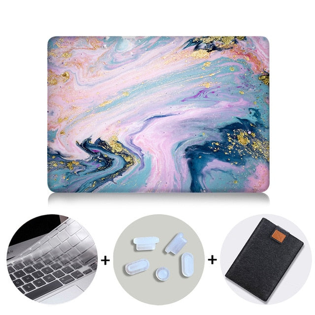 Marble Hard Case For Macbook Air Pro Retina 11 12 13 15 With Touch Bar Cover for mac book 13.3 15.4 inch Laptop Bag Sleeve