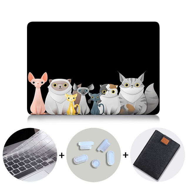 Cartoon Animals Case For Macbook Air 11 13 Pro 16 13 15 Retina With Touch bar Cover for mac book 12 inch Cute Laptop Sleeve