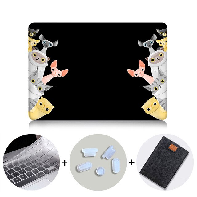 Cartoon Animals Case For Macbook Air 11 13 Pro 16 13 15 Retina With Touch bar Cover for mac book 12 inch Cute Laptop Sleeve