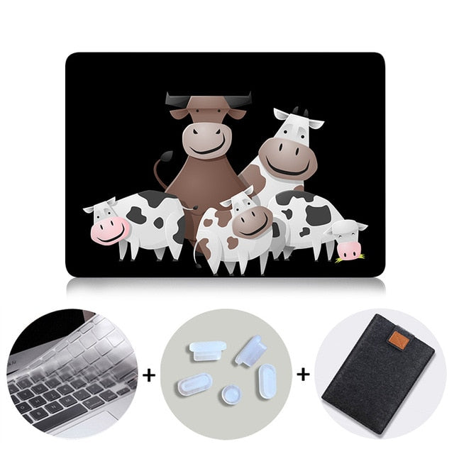 Cartoon Animals Case For Macbook Air 11 13 Pro 16 13 15 Retina With Touch bar Cover for mac book 12 inch Cute Laptop Sleeve