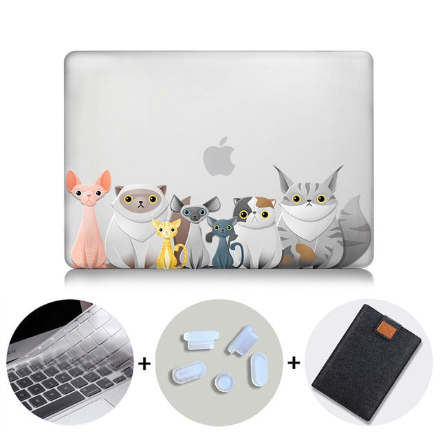 Cartoon Animals Case For Macbook Air 11 13 Pro 16 13 15 Retina With Touch bar Cover for mac book 12 inch Cute Laptop Sleeve