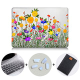 Flower Crystal Case For Macbook Air Pro Retina 11 12 13 15 Floral Hard Cover For mac book Pro 13.3 inch Laptop Bag Sleeve