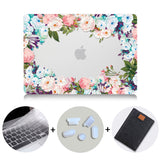 Flower Crystal Case For Macbook Air Pro Retina 11 12 13 15 Floral Hard Cover For mac book Pro 13.3 inch Laptop Bag Sleeve