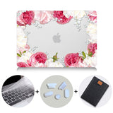 Flower Crystal Case For Macbook Air Pro Retina 11 12 13 15 Floral Hard Cover For mac book Pro 13.3 inch Laptop Bag Sleeve