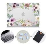 Flower Crystal Case For Macbook Air Pro Retina 11 12 13 15 Floral Hard Cover For mac book Pro 13.3 inch Laptop Bag Sleeve
