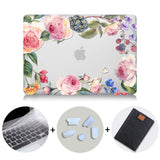 Flower Crystal Case For Macbook Air Pro Retina 11 12 13 15 Floral Hard Cover For mac book Pro 13.3 inch Laptop Bag Sleeve