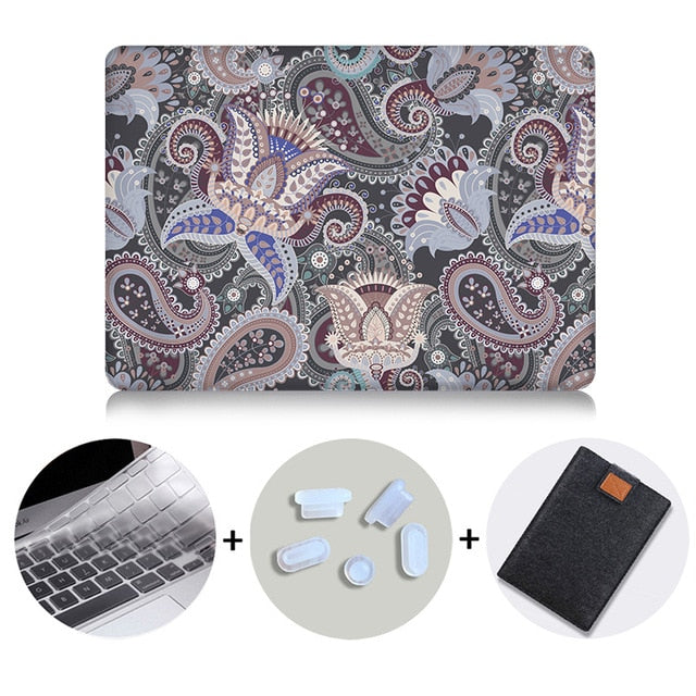 Laptop Bag Case For Macbook Air 11 13 Pro 13 15 With Touch Bar Paisley Print Cover for macbook 12 inch Retina Laptop Sleeve