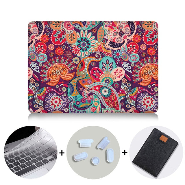 Laptop Bag Case For Macbook Air 11 13 Pro 13 15 With Touch Bar Paisley Print Cover for macbook 12 inch Retina Laptop Sleeve