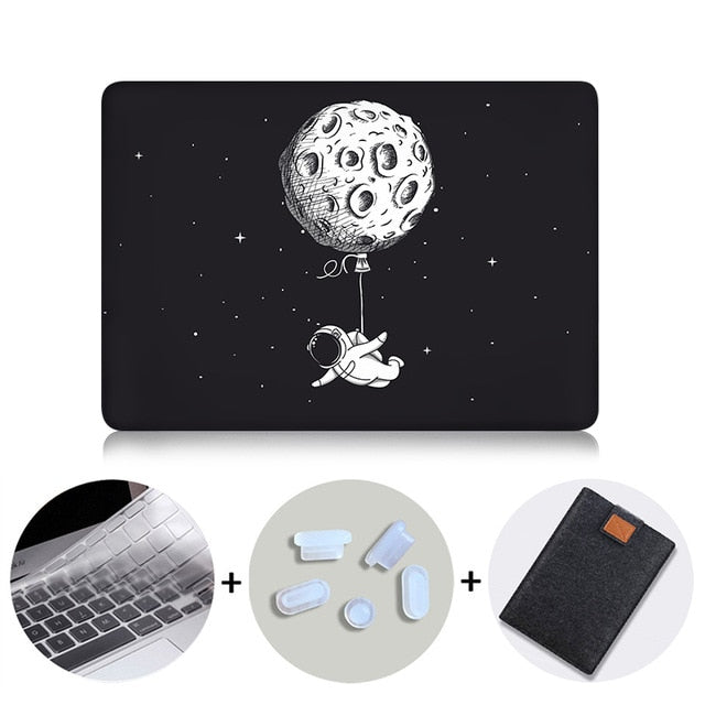 Astronaut Case For Macbook Air Pro Retina 11 12 13 15 16 inch With Touch Bar Laptop Sleeve 2019 Hard Cover + Keyboard Cover