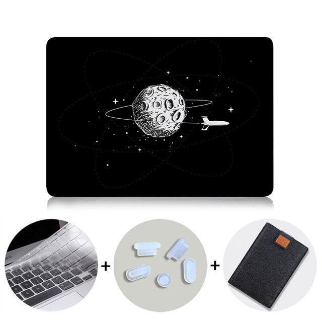 Astronaut Case For Macbook Air Pro Retina 11 12 13 15 16 inch With Touch Bar Laptop Sleeve 2019 Hard Cover + Keyboard Cover
