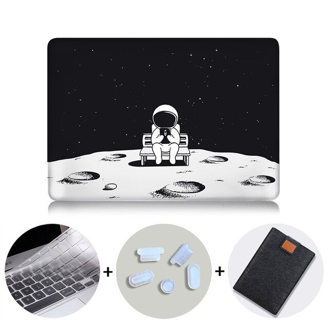 Astronaut Case For Macbook Air Pro Retina 11 12 13 15 16 inch With Touch Bar Laptop Sleeve 2019 Hard Cover + Keyboard Cover