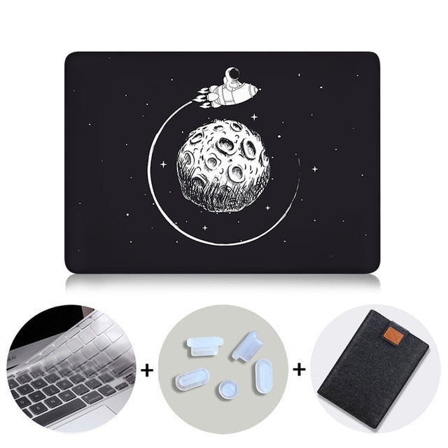 Astronaut Case For Macbook Air Pro Retina 11 12 13 15 16 inch With Touch Bar Laptop Sleeve 2019 Hard Cover + Keyboard Cover