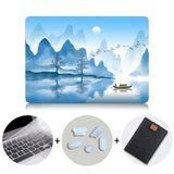 Ink Painting Hard Case For Macbook Air 11 13.3 Pro 13 15 Retina Laptop Sleeve for Apple mac book Cover 12 inch Laptop Bag