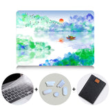 Ink Painting Hard Case For Macbook Air 11 13.3 Pro 13 15 Retina Laptop Sleeve for Apple mac book Cover 12 inch Laptop Bag