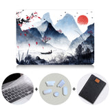 Ink Painting Hard Case For Macbook Air 11 13.3 Pro 13 15 Retina Laptop Sleeve for Apple mac book Cover 12 inch Laptop Bag