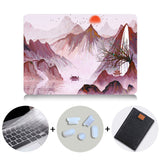 Ink Painting Hard Case For Macbook Air 11 13.3 Pro 13 15 Retina Laptop Sleeve for Apple mac book Cover 12 inch Laptop Bag