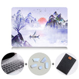 Ink Painting Hard Case For Macbook Air 11 13.3 Pro 13 15 Retina Laptop Sleeve for Apple mac book Cover 12 inch Laptop Bag