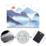 Ink Painting Hard Case For Macbook Air 11 13.3 Pro 13 15 Retina Laptop Sleeve for Apple mac book Cover 12 inch Laptop Bag