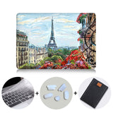 Eiffel Tower Case For Macbook Air Pro Retina 11 12 13 15 Hand Painted Cover For Mac book 13.3 inch Touch Bar Laptop Sleeve