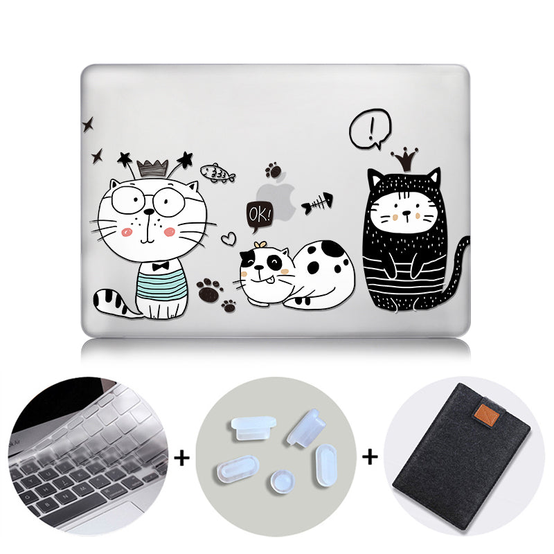 Cute Cartoon Case For Macbook Air Pro Retina 11 12 13 15 Touch Bar Crystal Hard Cover for macbook air 13 inch Laptop Sleeve