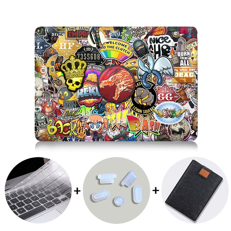 Laptop Case For Macbook Air Pro Retina 11 12 13 15 16 inch With Touch Bar Cartoon Cover Laptop Bag Sleeve A1706 A1466 A1532