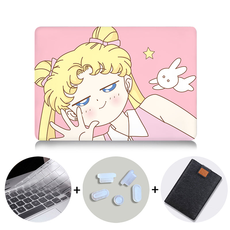 Laptop Case For Macbook Air Pro Retina 11 12 13 15 16 inch With Touch Bar Cartoon Cover Laptop Bag Sleeve A1706 A1466 A1532