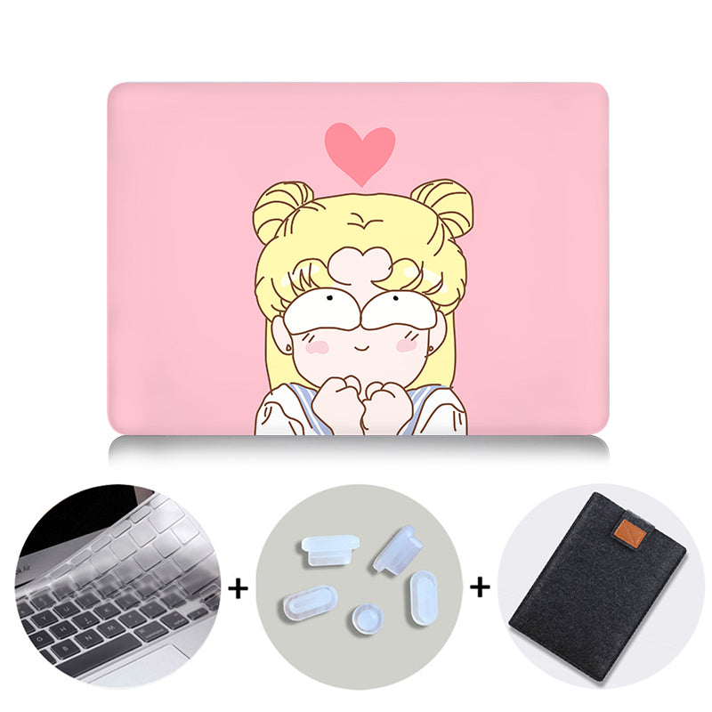 Laptop Case For Macbook Air Pro Retina 11 12 13 15 16 inch With Touch Bar Cartoon Cover Laptop Bag Sleeve A1706 A1466 A1532