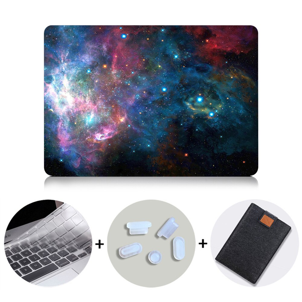 Laptop Case For Apple Macbook Air 11 13.3 Pro 13 15 Retina Starry Sky Hard Case for Mac book Cover 12 inch Shell Laptop Bag
