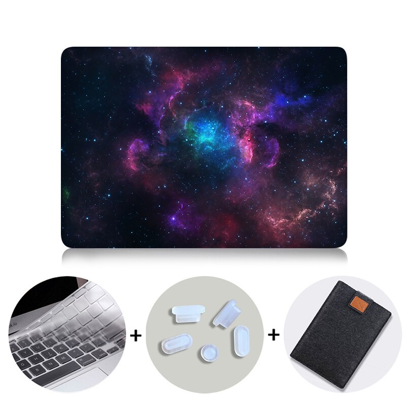 Laptop Case For Apple Macbook Air 11 13.3 Pro 13 15 Retina Starry Sky Hard Case for Mac book Cover 12 inch Shell Laptop Bag