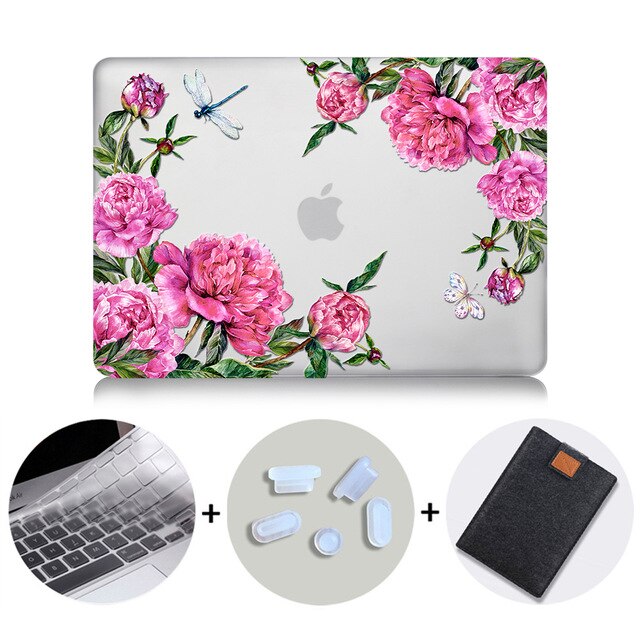 Flower Crystal Case For Macbook Air Pro Retina 11 12 13 15 16 Touch Bar Cover for mac book air 13.3 inch a1932 Laptop Sleeve