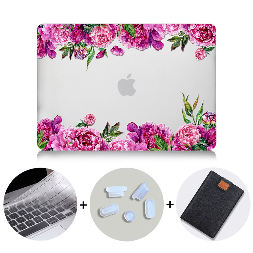Flower Crystal Case For Macbook Air Pro Retina 11 12 13 15 16 Touch Bar Cover for mac book air 13.3 inch a1932 Laptop Sleeve