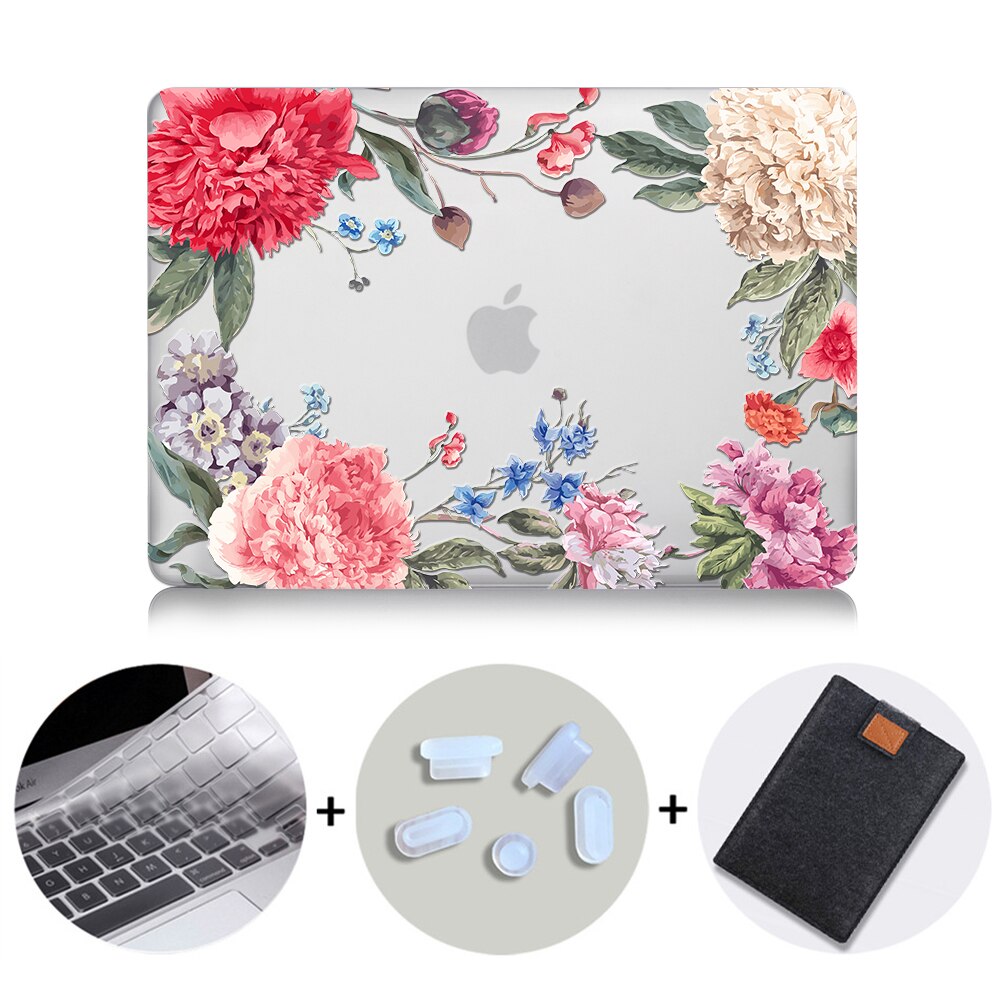 Flower Crystal Case For Macbook Air Pro Retina 11 12 13 15 16 Touch Bar Cover for mac book air 13.3 inch a1932 Laptop Sleeve