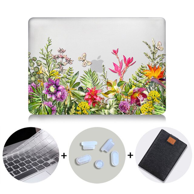 Flower Crystal Case For Macbook Air Pro Retina 11 12 13 15 16 Touch Bar Cover for mac book air 13.3 inch a1932 Laptop Sleeve