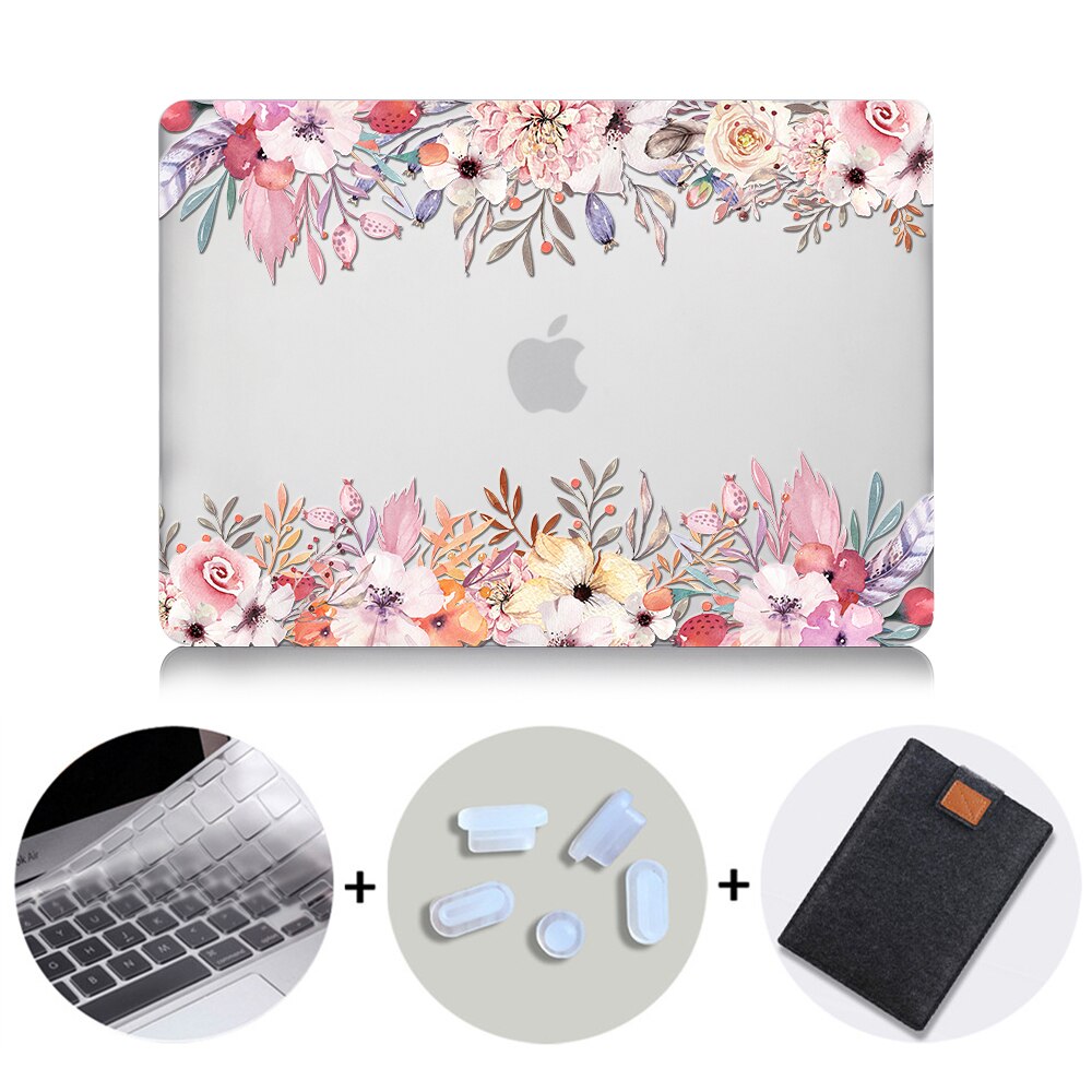 Flower Crystal Case For Macbook Air Pro Retina 11 12 13 15 16 Touch Bar Cover for mac book air 13.3 inch a1932 Laptop Sleeve