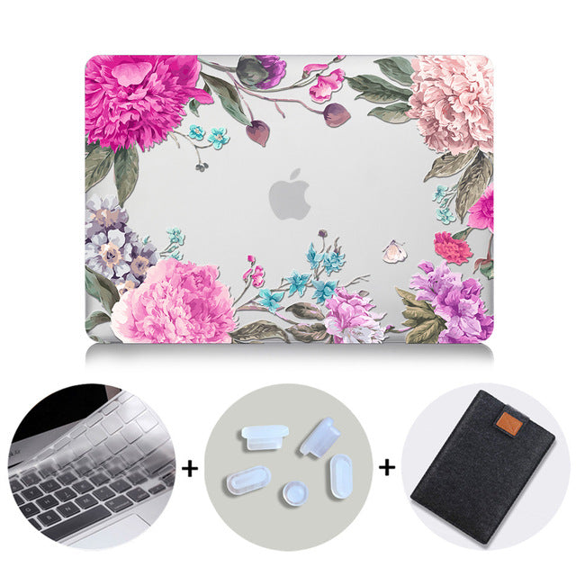 Flower Crystal Case For Macbook Air Pro Retina 11 12 13 15 16 Touch Bar Cover for mac book air 13.3 inch a1932 Laptop Sleeve