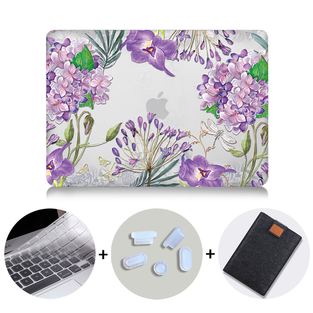 Flower Crystal Case For Macbook Air Pro Retina 11 12 13 15 16 Touch Bar Cover for mac book air 13.3 inch a1932 Laptop Sleeve
