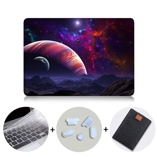 Laptop Case For Macbook Air Pro Retina 11 12 13 15 16 inch With Touch Bar funda Hard Cover A1989 A1932 A2141 Laptop Sleeve