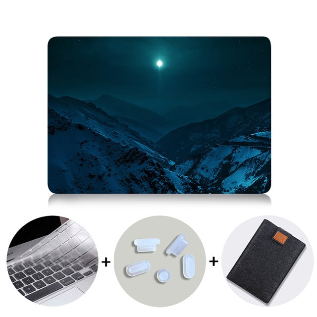 Laptop Case For Macbook Air Pro Retina 11 12 13 15 16 inch With Touch Bar funda Hard Cover A1989 A1932 A2141 Laptop Sleeve