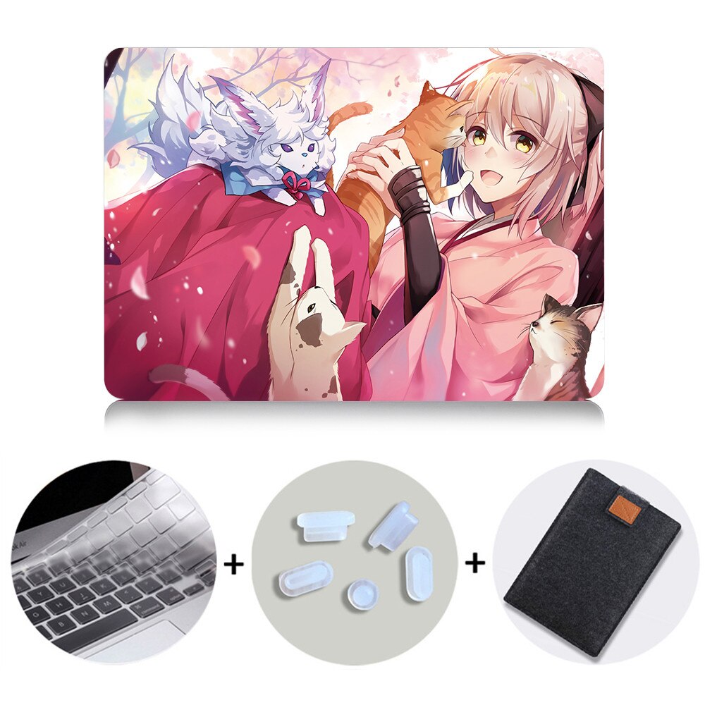 Cute Laptop Case For Macbook Air Pro Retina 11 12 13 15 inch With Touch Bar Cartoon Anime Cover 13.3'' Laptop Sleeve Bag