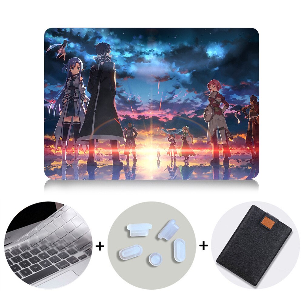 Cute Laptop Case For Macbook Air Pro Retina 11 12 13 15 inch With Touch Bar Cartoon Anime Cover 13.3'' Laptop Sleeve Bag