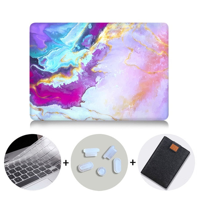 Laptop Case For Macbook Air 13 Marble Cover for Mac book Air Pro Retina 11 12 13 15 inch Touch Bar 2019 Laptop Bag Sleeve