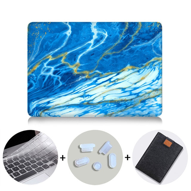 Laptop Case For Macbook Air 13 Marble Cover for Mac book Air Pro Retina 11 12 13 15 inch Touch Bar 2019 Laptop Bag Sleeve