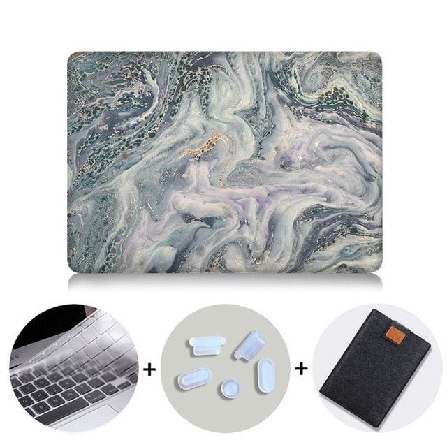 Laptop Case For Macbook Air 13 Marble Cover for Mac book Air Pro Retina 11 12 13 15 inch Touch Bar 2019 Laptop Bag Sleeve