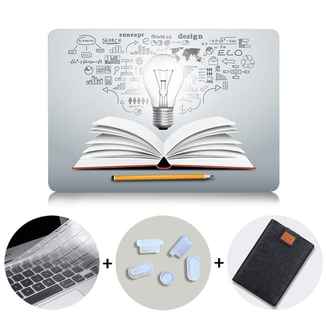 Light Bulb Design Case For Macbook Air Pro Retina 11 12 13 15 With Touch Bar Laptop Sleeve for macbook 13.3 15.4 inch Cover