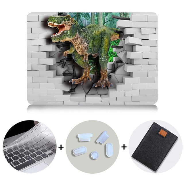 3D Wall Laptop Case For Macbook Air 11 13 Pro Retina 13 15 With Touch Bar Cover for mac book 12 inch Funda Laptop Bag Sleeve