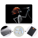 Black Skeleton Hard Case For Apple Macbook Pro 13 15 Retina Shell for Mac Book Air 11 12 13 Laptop Sleeve Protector Cover